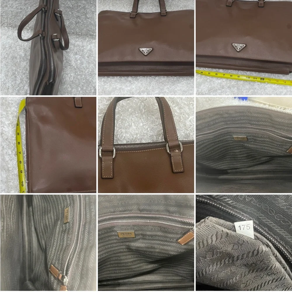 Prada Chocolate Leather Briefcase